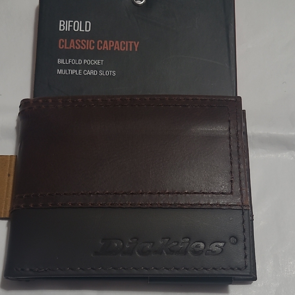 Dickies Classic Brown and Black Bifold Wallet